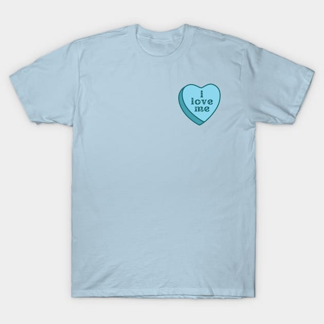 I Love Me - blue T-Shirt by THINK. DESIGN. REPEAT.